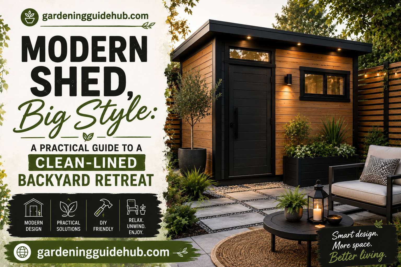 Modern Shed, Big Style: A Practical Guide to a Clean Lined Backyard Retreat