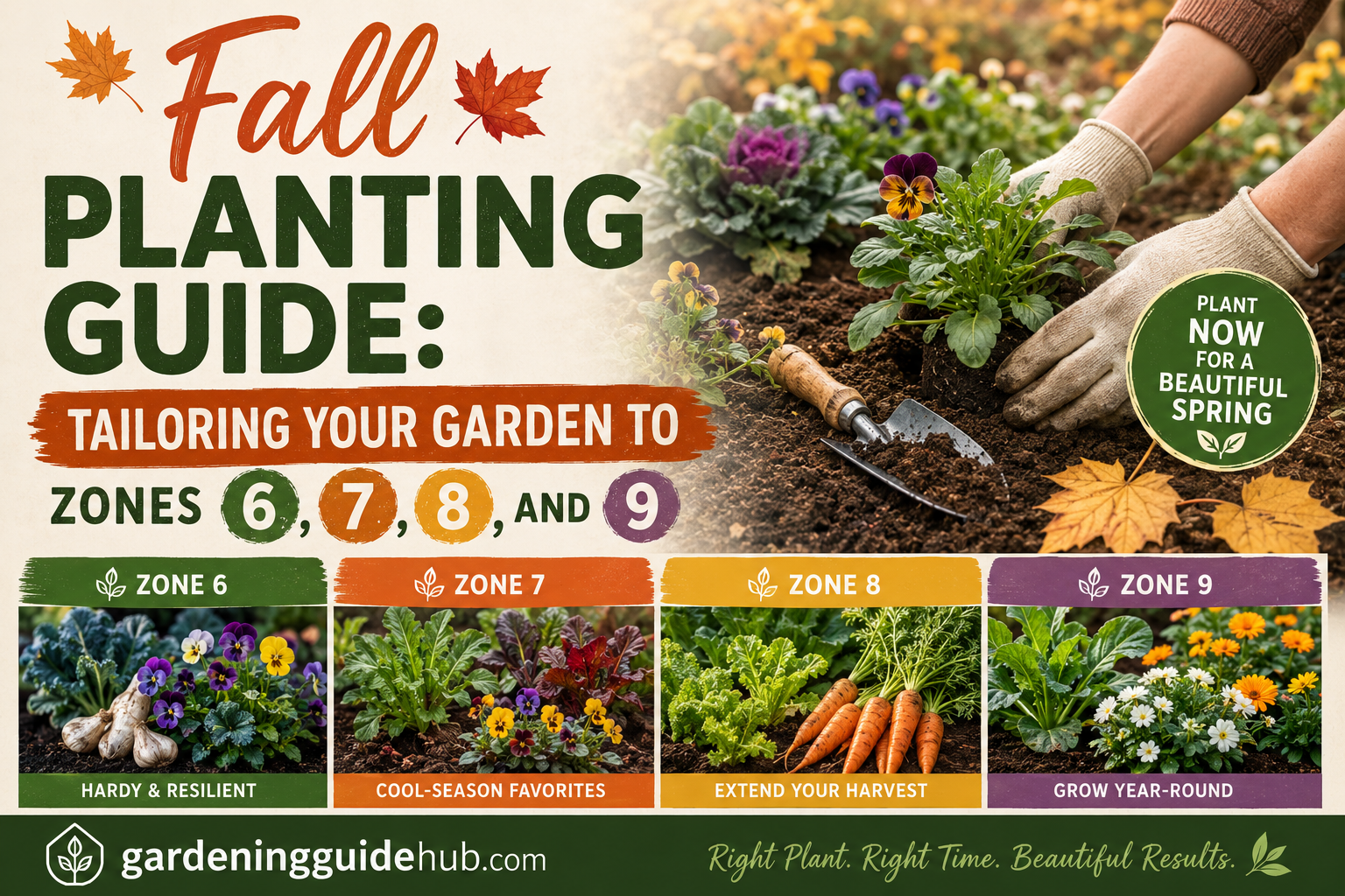 Fall Planting Guide: Tailoring Your Garden to Zones 6, 7, 8, and 9