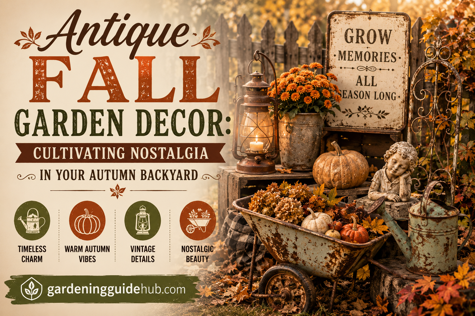 Antique Fall Garden Decor: Cultivating Nostalgia in Your Autumn Backyard