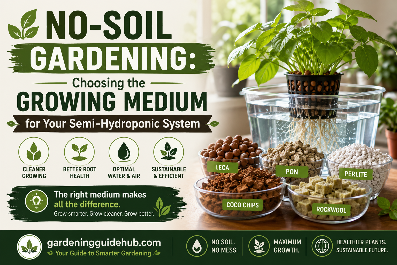 No Soil Gardening: Choosing the Growing Medium for Your Semi Hydroponic System