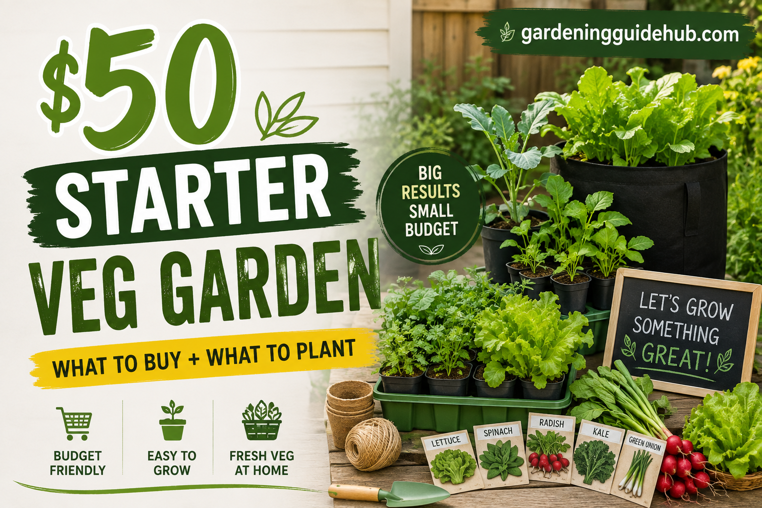 $50 Starter Veg Garden: What to Buy + What to Plant