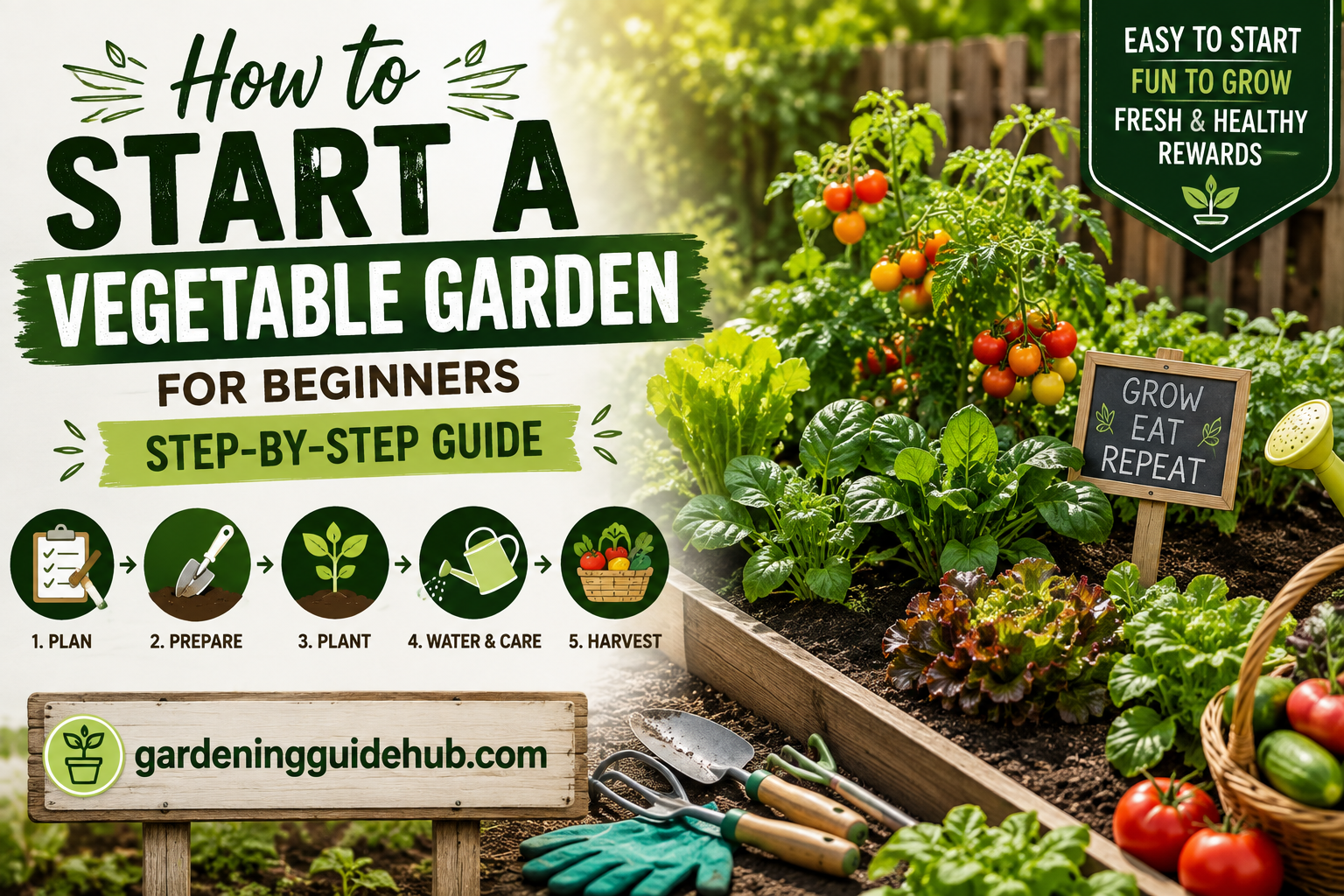 How to Start a Vegetable Garden for Beginners (Step by Step Guide)