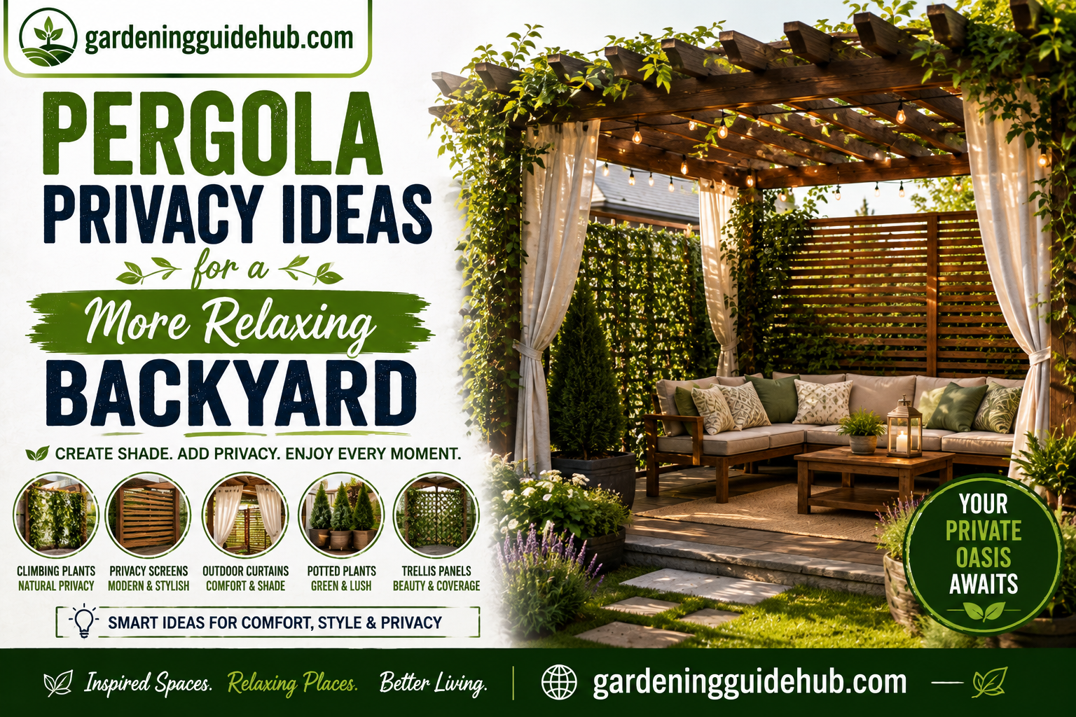 Pergola Privacy Ideas for a More Relaxing Backyard