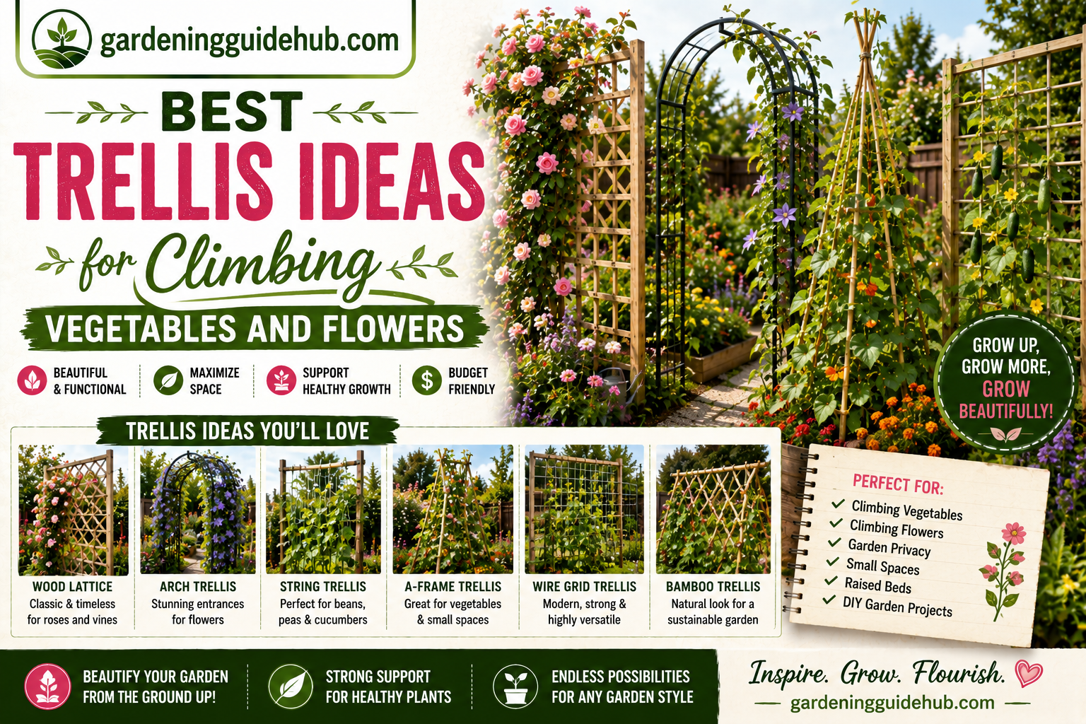 Best Trellis Ideas for Climbing Vegetables and Flowers