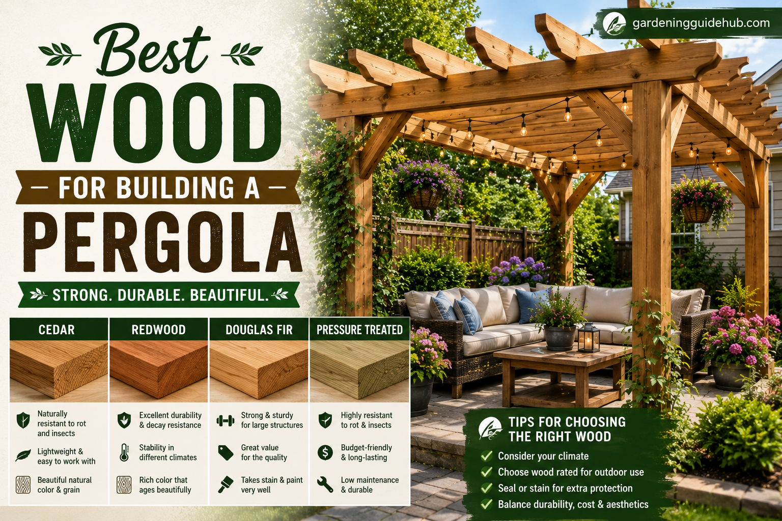 Best Wood for Building a Pergola