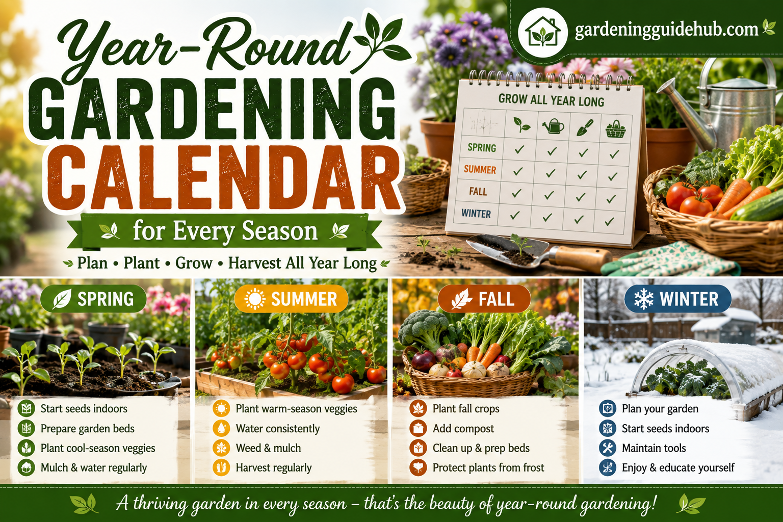 Year Round Gardening Calendar for Every Season