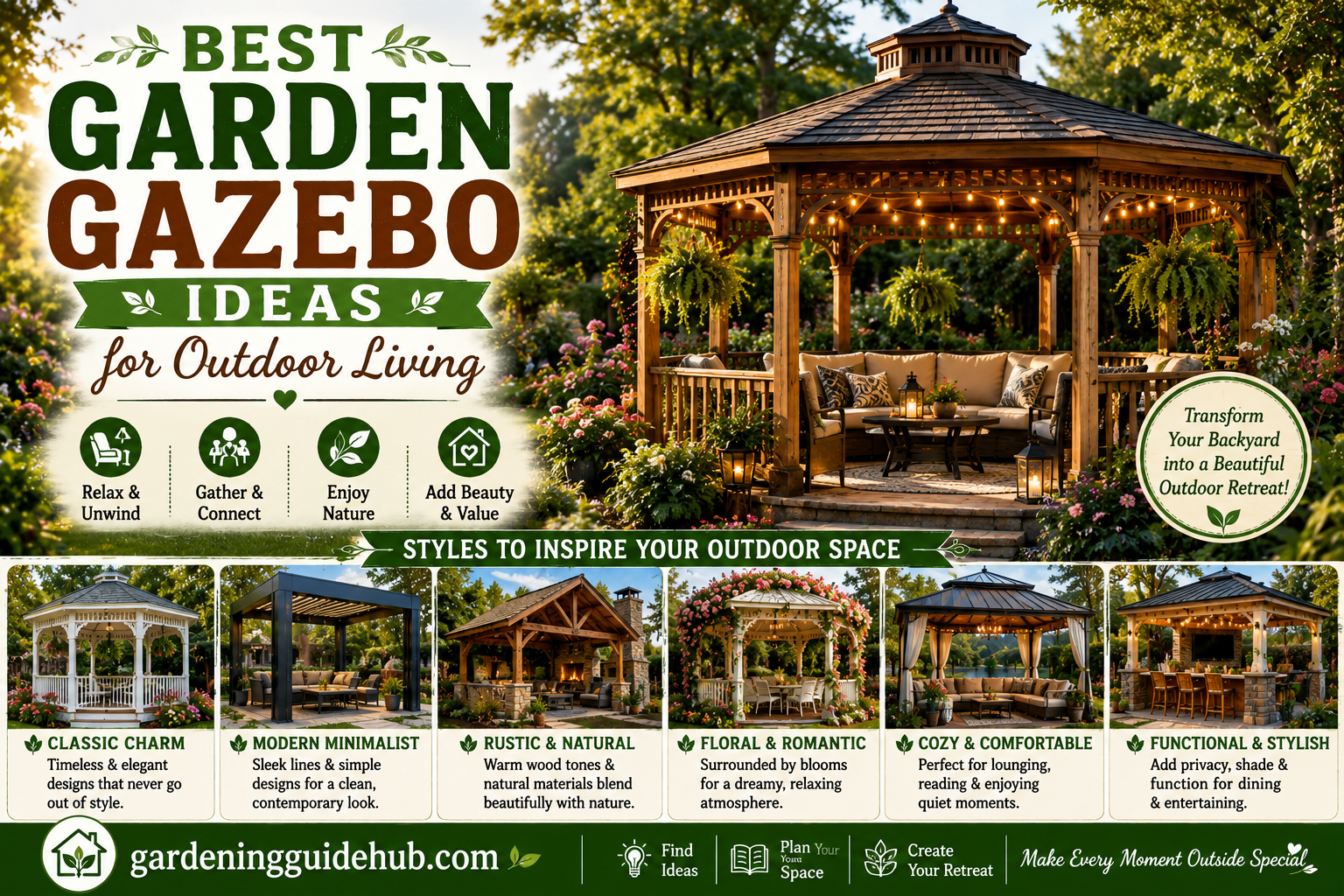 Best Garden Gazebo Ideas for Outdoor Living